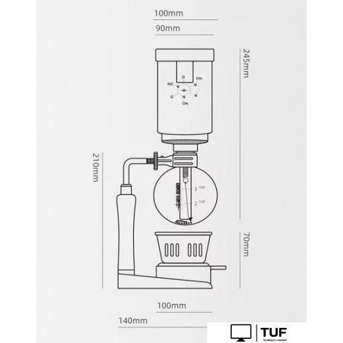 Cифонная кофеварка MHW-3BOMBER S5908