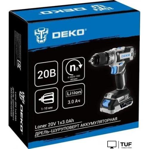 Дрель-шуруповерт Deko Loner 20V 085-1006 (с 1-им АКБ)