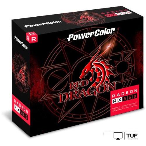 Видеокарта PowerColor Red Dragon Radeon RX 550 4GB GDDR5 AXRX 550 4GBD5-DH
