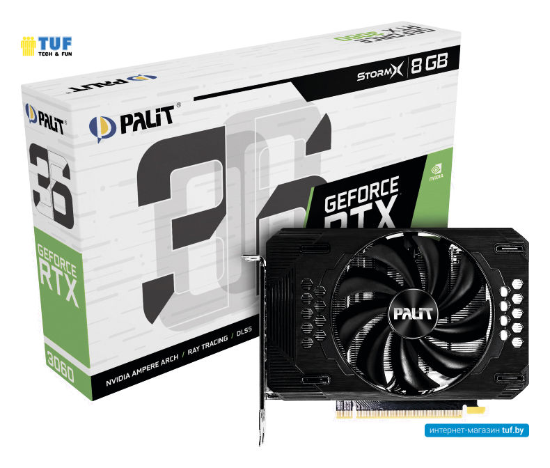 Видеокарта Palit GeForce RTX 3060 StormX 8GB GDDR6 NE63060019P1-190AF