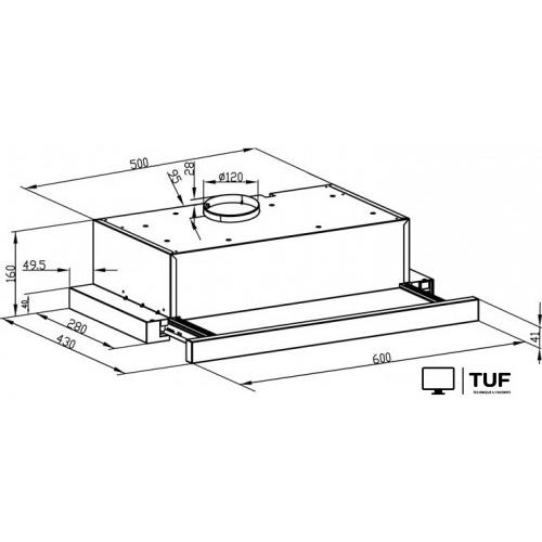 Кухонная вытяжка LEX Hubble G 2M 600 (белый, 2021)