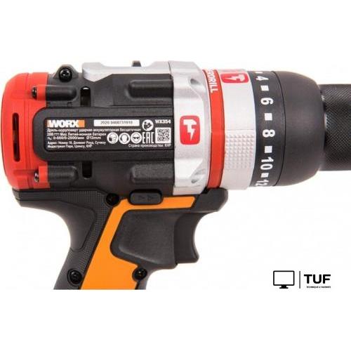 Ударная дрель-шуруповерт Worx WX354 (с 2-мя АКБ, кейс)
