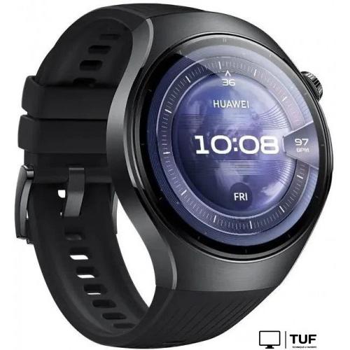 Умные часы Huawei Watch 5 46 мм (черный, с черным силиконовым ремешком, международная версия)