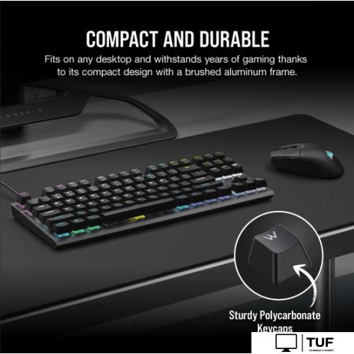 Клавиатура Corsair K60 Pro TKL (черный, Corsair OPX, нет кириллицы)