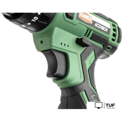 Ударная дрель-шуруповерт Hammer ACD16CH (с 2-мя АКБ, кейс)