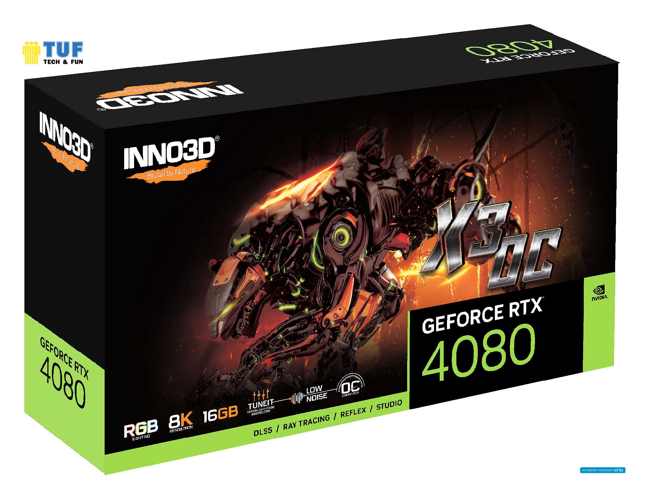 Видеокарта Inno3D GeForce RTX 4080 16GB X3 OC N40803-166XX-187049N