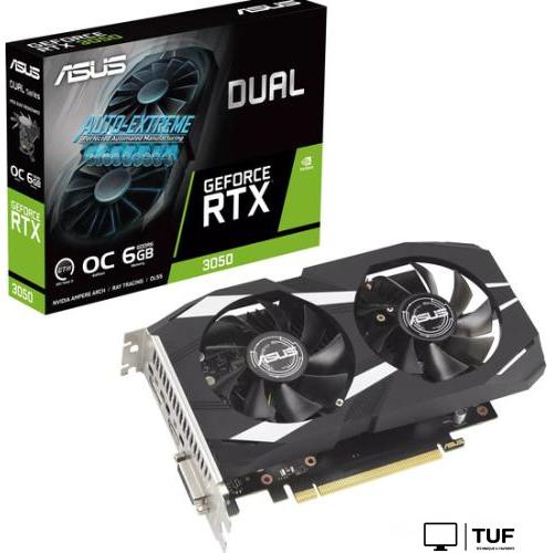 Видеокарта ASUS Dual GeForce RTX 3050 OC Edition 6GB DUAL-RTX3050-O6G