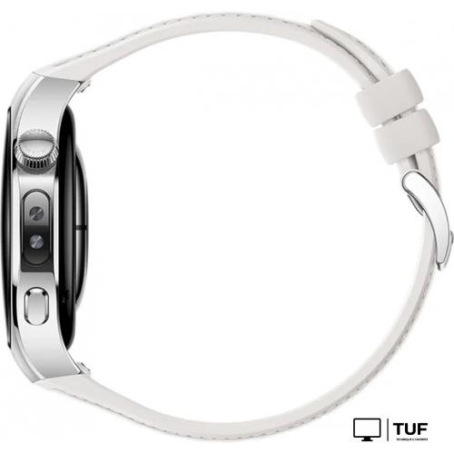 Умные часы Huawei Watch 5 42 мм (серебристый, с белым силиконовым ремешком, международная версия)