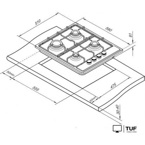 Варочная панель Darina 1T1 BGM341 12 X