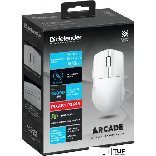 Игровая мышь Defender Arcade GM-381 (белый)
