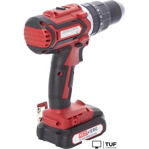 Ударная дрель-шуруповерт RedVerg RD-IS18BL/U (с 2-мя АКБ, кейс)