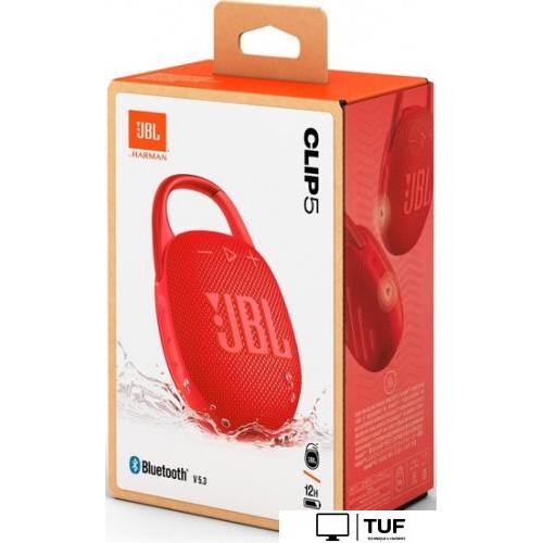 Беспроводная колонка JBL Clip 5 (красный)