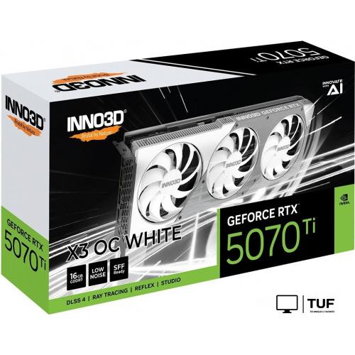 Видеокарта Inno3D GeForce RTX 5070 Ti X3 OC White N507T3-16D7X-176068W