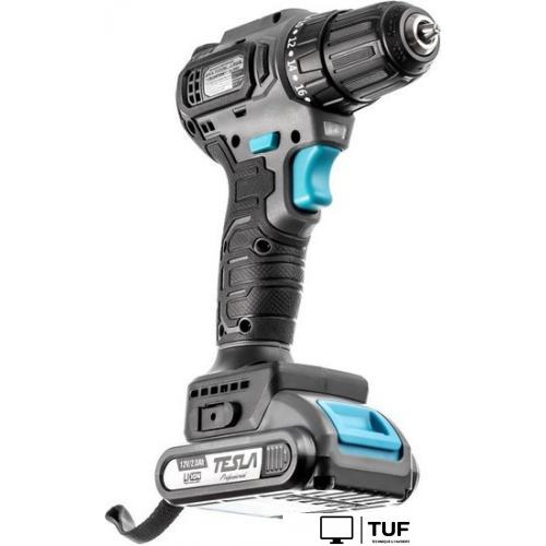 Дрель-шуруповерт Tesla TCD12BL 834528 (с 2-мя АКБ, кейс)