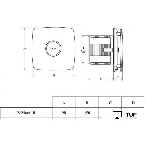 Осевой вентилятор CATA X-MART 10 (белый)