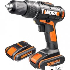 Ударная дрель-шуруповерт Worx WX371.1 (с 2-мя АКБ, кейс)