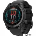 Умные часы Garmin Fenix 8 E 47мм (серая сталь, черный силиконовый ремешок)