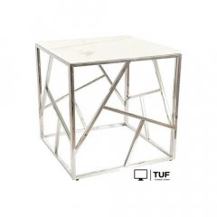 Журнальный столик Signal ESCADA B II (белый мрамор/серебряный 55/55)