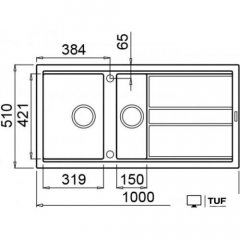 Кухонная мойка Elleci Best 475 Black K86