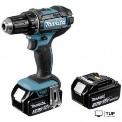 Дрель-шуруповерт Makita DDF482RFJ (с 2-мя АКБ, кейс)