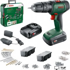Ударная дрель-шуруповерт Bosch UniversalImpact 18V 06039D4103 (с 2-мя АКБ, набор оснастки, кейс)