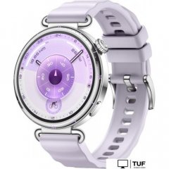 Умные часы Huawei Watch GT 6 41 мм (серебристый, с сиреневым силиконовым ремешком, международная версия)