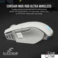 Игровая мышь Corsair M65 RGB Ultra Wireless (белый)