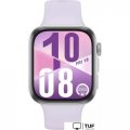 Умные часы Huawei Watch FIT 4 (серебристый, с сиреневым силиконовым ремешком, международная версия)