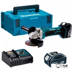 Угловая шлифмашина Makita DGA452RTJ (с 2-мя АКБ, кейс)