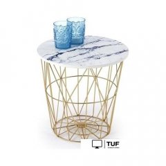 Журнальный столик Halmar Harissa G (золотой/белый мрамор)