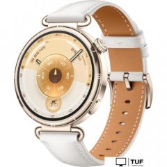 Умные часы Huawei Watch GT 6 41 мм (золотистый, с белым кожаным ремешком, международная версия)