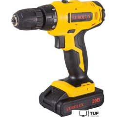 Дрель-шуруповерт Eurolux ДА-20/2Li 72/14/52 (с 2-мя АКБ, кейс)