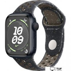 Умные часы Apple Watch Nike Series 9 41 мм (алюминиевый корпус, полуночный/полуночный, спортивный силиконовый ремешок S/M)