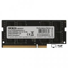 Оперативная память AMD Radeon R7 Performance Series 16ГБ DDR4 SODIMM 2400 МГц R7416G2400S2S-U