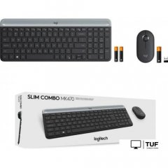 Офисный набор Logitech MK470 Slim Wireless Combo 920-009204 (графитовый)