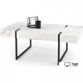 Журнальный столик Halmar Blanca 110x60x43 (белый мрамор/черный)