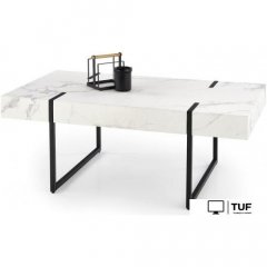 Журнальный столик Halmar Blanca 110x60x43 (белый мрамор/черный)