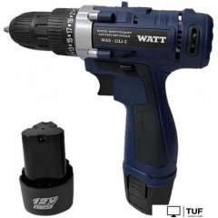 Дрель-шуруповерт WATT WAS-12 Li-2 101202712 (с 2мя АКБ)