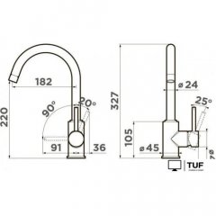 Смеситель Omoikiri Shinagawa-P-GR (leningrad grey)