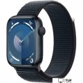 Умные часы Apple Watch Series 9 45 мм (алюминиевый корпус, полуночный/полуночный, нейлоновый ремешок)