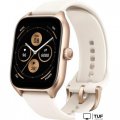 Умные часы Amazfit GTS 4 (золотистый, с белым ремешком из фторэластомера)