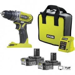 Ударная дрель-шуруповерт Ryobi R18PD2-220S 5133004459 (с 2-мя АКБ, сумка)