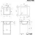 Кухонная мойка MAUNFELD Perla 460 MFQS-460LGR