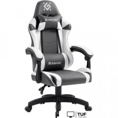 Игровое (геймерское) кресло Defender Fortune 64026 (серый/белый)