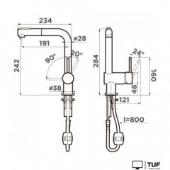 Смеситель Omoikiri Tanigawa-SB-C 4994456