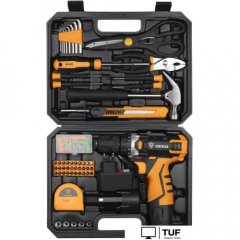 Дрель-шуруповерт Deko DKCD12FU-Li SET 104 063-4117 (с 2-мя АКБ, кейс, набор оснастки)