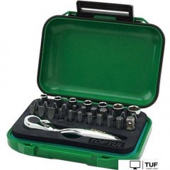 Набор трещотка с головками и битами Toptul GABW3001 (30 предметов)