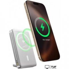 Внешний аккумулятор Baseus Nomos Qi2 Magnetic Power Bank 10000mAh (серебристый)