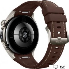 Умные часы Huawei Watch 5 46 мм (титановый, с коричневым силиконовым ремешком, международная версия)