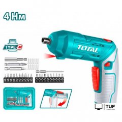 Электроотвертка Total TSDLI04425 (с 1-им АКБ, кейс)